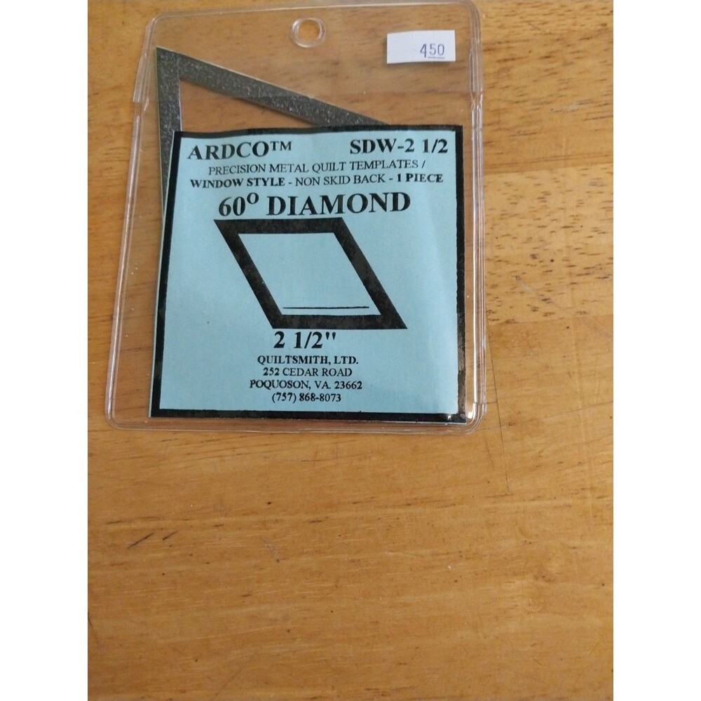 Ardco Precision, Metal Quilt Template 2 1/2 Inch 60° Diamond